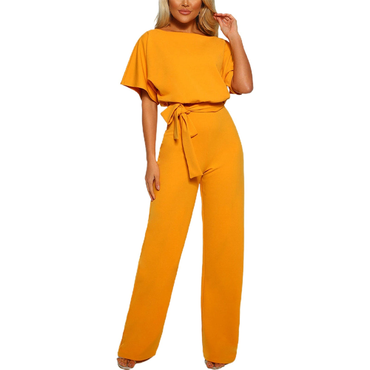 Jumpsuit mit Rundhalsausschnitt